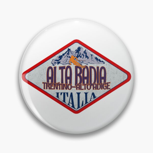 Item preview, Alta Badia, Trentino-Alto Adige, Bolzano, Italy, Italia, Vintage skiing badge design designed and sold by Wanderful-roads.