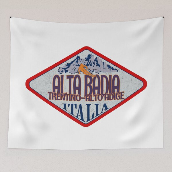 Item preview, Alta Badia, Trentino-Alto Adige, Bolzano, Italy, Italia, Vintage skiing badge design designed and sold by Wanderful-roads.