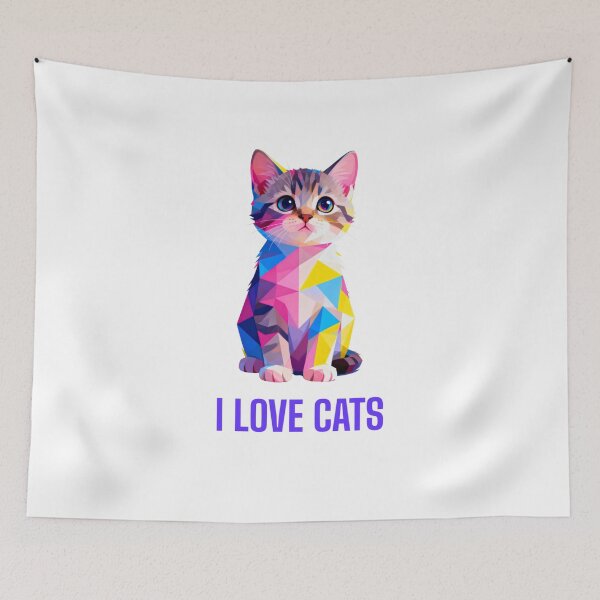 Item preview, I Love Cats – Cute Cat Lover Design for Cat Moms & Cat Dads designed and sold by TheNameCraftery.