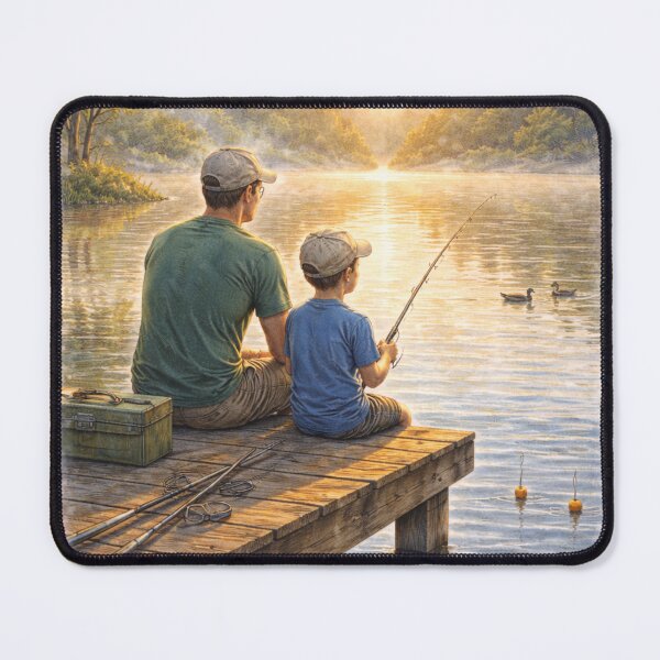 Item preview, Simple Moments – Sunset Fishing on the Dock designed and sold by MIArt Studio.