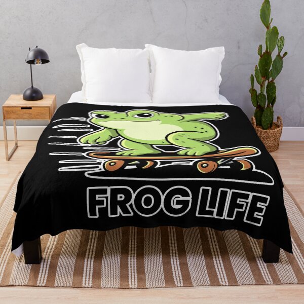 Item preview, Frog Life Skateboarding – Funny Frog Streetwear Illustration designed and sold by Kewessthetic.