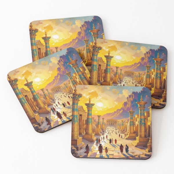 Item preview, Golden Light over Ancient Avenue – A journey through time between myth, architecture and humanity designed and sold by FotoworldEdel.