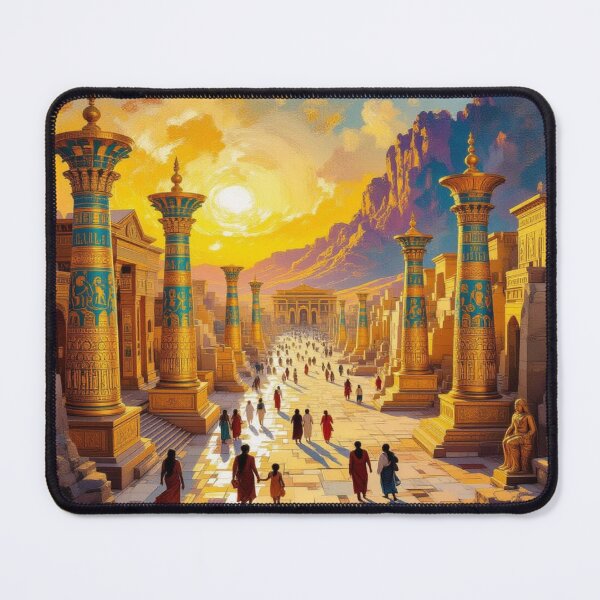 Item preview, Golden Light over Ancient Avenue – A journey through time between myth, architecture and humanity designed and sold by FotoworldEdel.