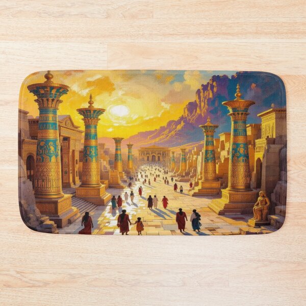 Item preview, Golden Light over Ancient Avenue – A journey through time between myth, architecture and humanity designed and sold by FotoworldEdel.