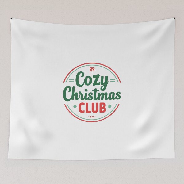Item preview, Cozy Christmas Club Cute Winter Holiday Typography Design designed and sold by Graphic Therapist.