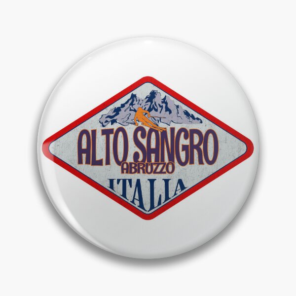 Item preview, Alto Sangro, Abruzzo, L’Aquila, Italy, Italia, Vintage skiing badge design designed and sold by Wanderful-roads.