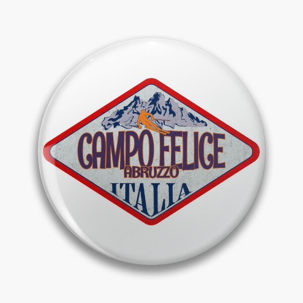 Item preview, Campo Felice, Abruzzo, L’Aquila, Italy, Italia, Vintage skiing badge design designed and sold by Wanderful-roads.