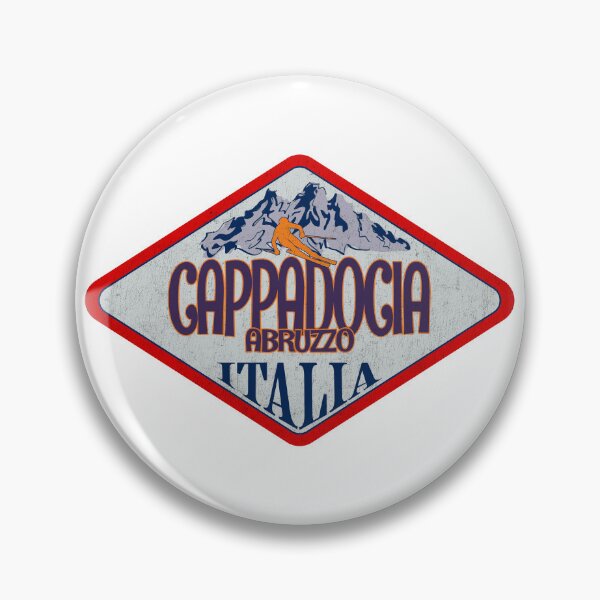 Item preview, Cappadocia, Abruzzo, L’Aquila, Italy, Italia, Vintage skiing badge design designed and sold by Wanderful-roads.