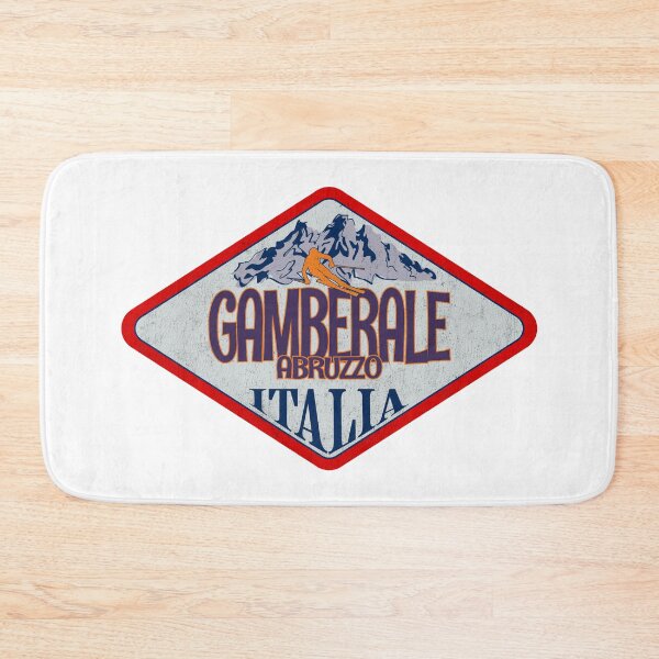 Item preview, Gamberale, Abruzzo, Chieti, Italy, Italia, Vintage skiing badge design designed and sold by Wanderful-roads.