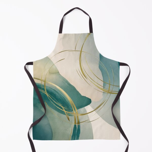 Item preview, Teal Sage Gold Watercolor Circles designed and sold by Ed & Harmony.