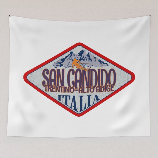 Item preview, San Candido, Trentino-Alto Adige, Bolzano, Italy, Italia, Vintage skiing badge design designed and sold by Wanderful-roads.