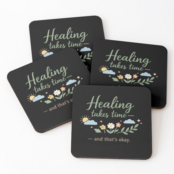 Item preview, Healing Takes Time — Self Care Positive Quote designed and sold by SoulenCify.