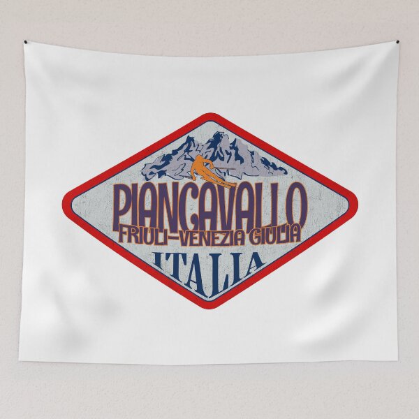 Item preview, Piancavallo, Friuli-Venezia Giulia, Pordenone, Italy, Italia, Vintage skiing badge design designed and sold by Wanderful-roads.