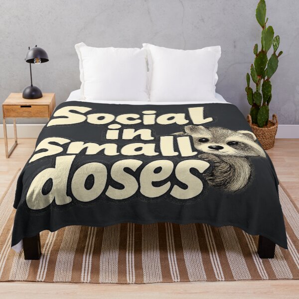Item preview, Social in Small Doses Raccoon designed and sold by ChirpInc.