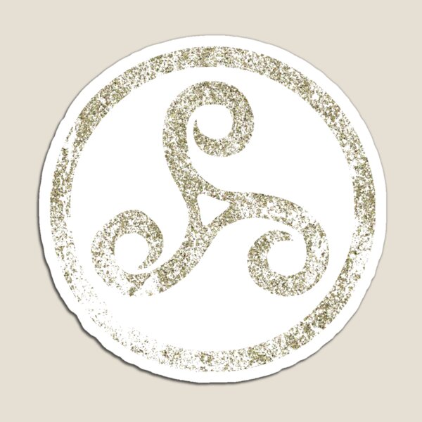 Celtic Knot Triskele Traditional Manx Irish 3 Legs Spiral Symbol Magnet