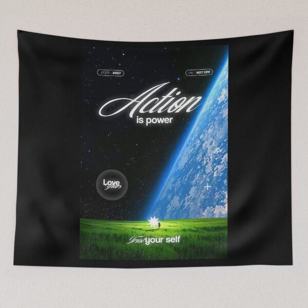 Item preview, Action Is Power – Minimal Motivation Quote designed and sold by Terrero.
