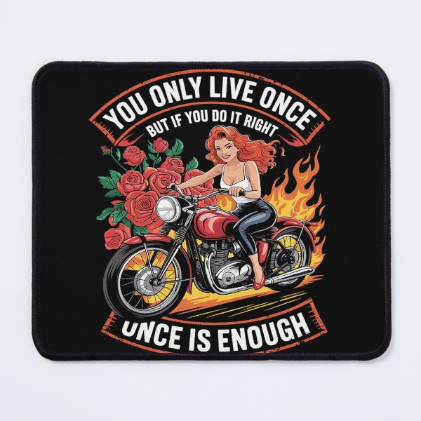 Item preview, Only Live Once Do Right Once Enough Motorcycle Biker designed and sold by AquaKiev.