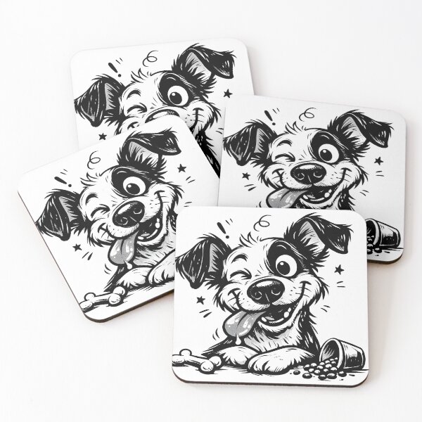 Item preview, Black And White Dog – Quirky Dog Art Illustration designed and sold by Uglyandcute.