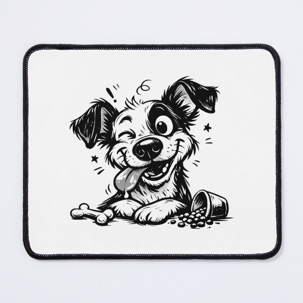 Item preview, Black And White Dog – Quirky Dog Art Illustration designed and sold by Uglyandcute.