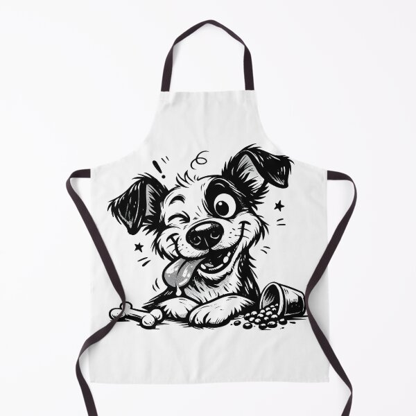 Item preview, Black And White Dog – Quirky Dog Art Illustration designed and sold by Uglyandcute.