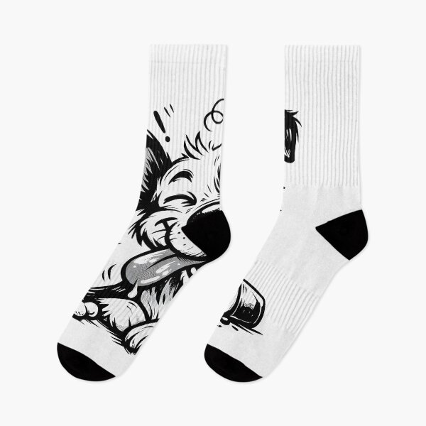 Item preview, Black And White Dog – Quirky Dog Art Illustration designed and sold by Uglyandcute.