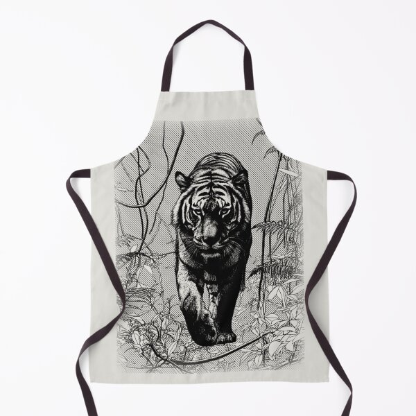 Item preview, Tiger Jungle Vintage Wildlife Engraving designed and sold by RPrintPulse.