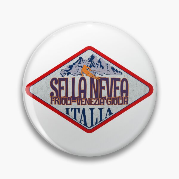 Item preview, Sella Nevea, Friuli-Venezia Giulia, Udine, Italy, Italia, Vintage skiing badge design designed and sold by Wanderful-roads.