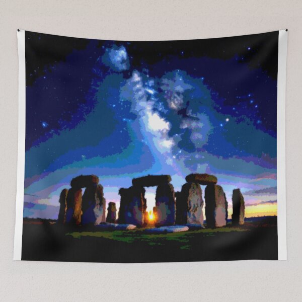 Item preview, stonehenge poster rough colorful abstract design designed and sold by SmashingDeals.