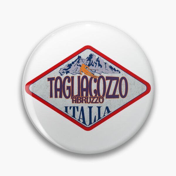 Item preview, Tagliacozzo, Abruzzo, L’Aquila, Italy, Italia, Vintage skiing badge design designed and sold by Wanderful-roads.