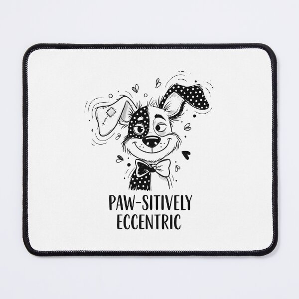 Item preview, Black And White Dog – Quirky Dog Art Illustration designed and sold by Uglyandcute.