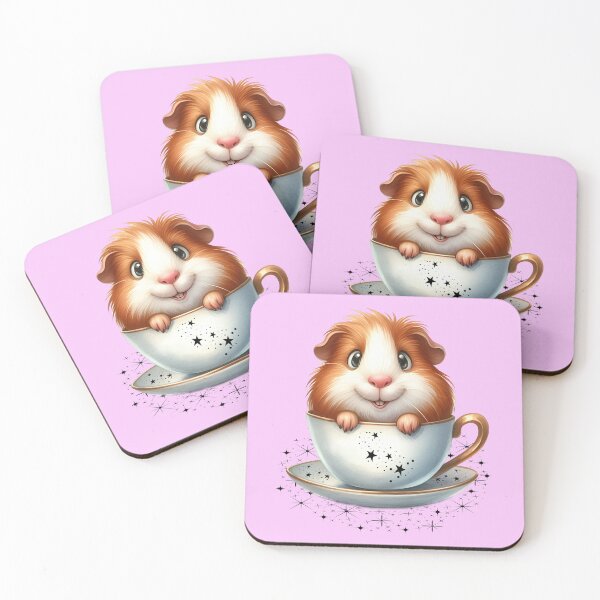 Item preview, Cute cheeky guinea pig in a teacup designed and sold by LoneAngel.