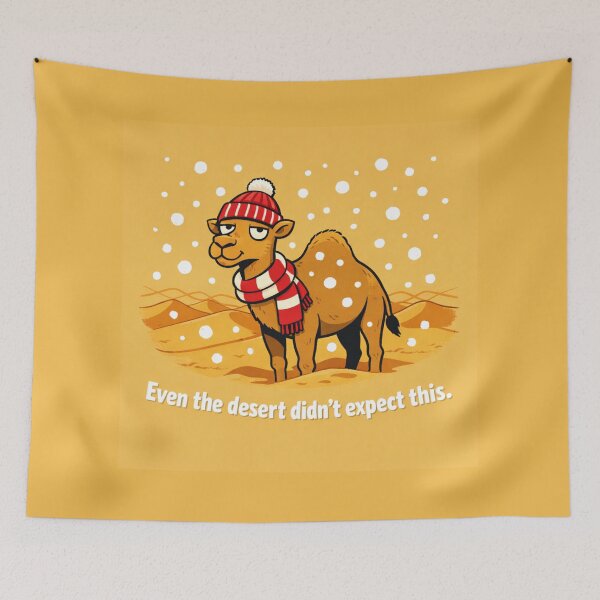 Item preview, Absurd Winter Humor Camel Illustration designed and sold by Maverickystore.