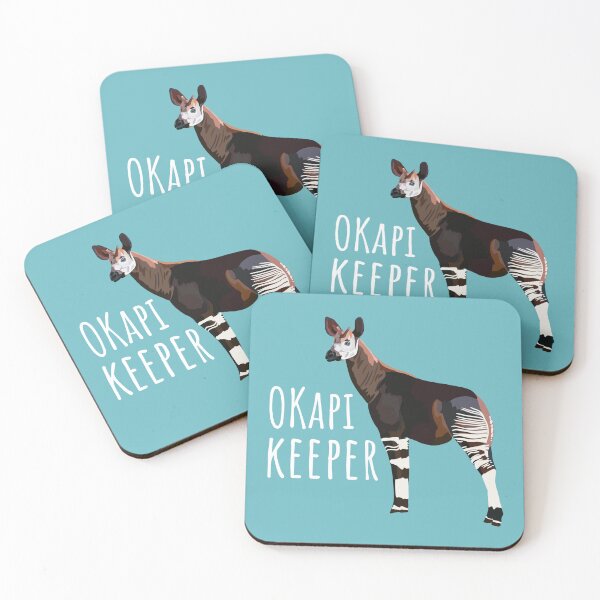 Item preview, O is for Okapi Keeper,Okapi Keeper Design – Dedicated Care and Conservation of Rare Forest Ungulates Artwork designed and sold by PrettylittlepastelUk.