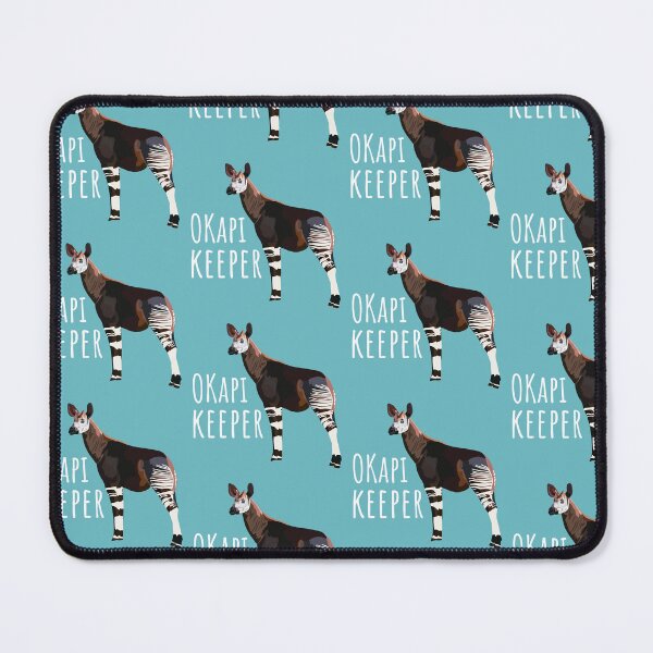 Item preview, O is for Okapi Keeper,Okapi Keeper Design – Dedicated Care and Conservation of Rare Forest Ungulates Artwork designed and sold by PrettylittlepastelUk.