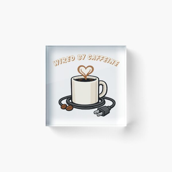 Item preview, Wired by Caffeine Funny Coffee Quote Graphic designed and sold by TAVINECOM.