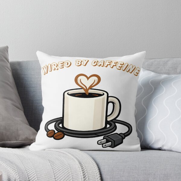 Item preview, Wired by Caffeine Funny Coffee Quote Graphic designed and sold by TAVINECOM.