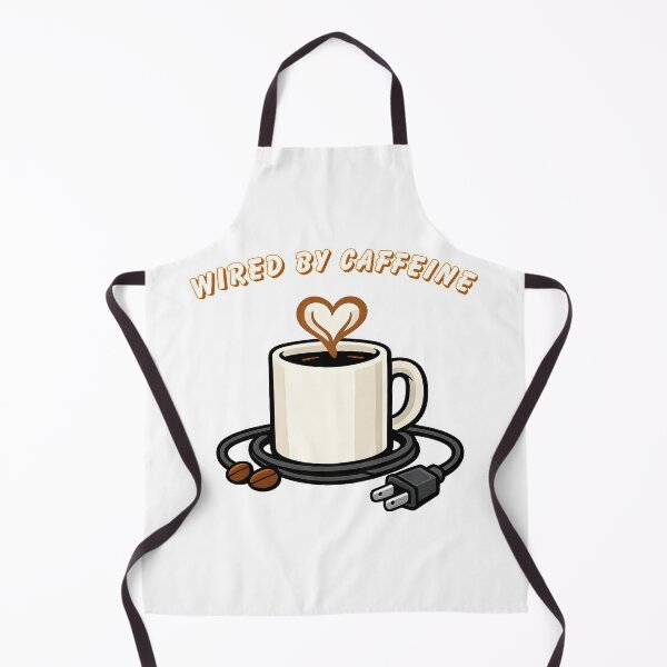 Item preview, Wired by Caffeine Funny Coffee Quote Graphic designed and sold by TAVINECOM.