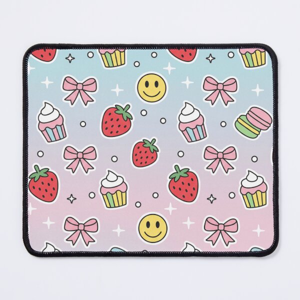 Item preview, Pink Pastel Y2K Aesthetic Smiley Face and Bows Pattern designed and sold by Mizzey Meerkat.