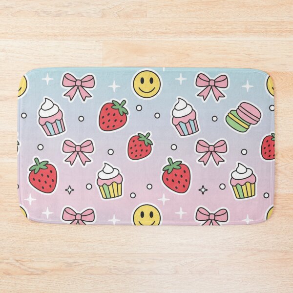 Item preview, Pink Pastel Y2K Aesthetic Smiley Face and Bows Pattern designed and sold by Mizzey Meerkat.