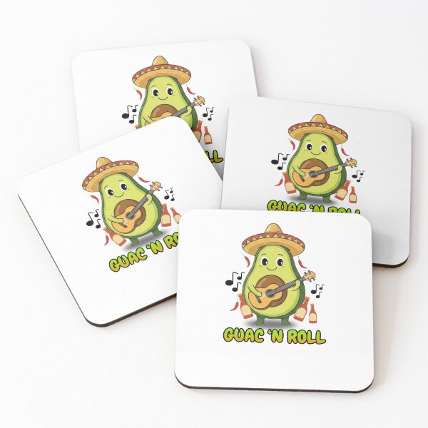 Item preview, Guac ’n Roll - Cool Avocado with Guitar & Mexican Hat designed and sold by joleyjl.