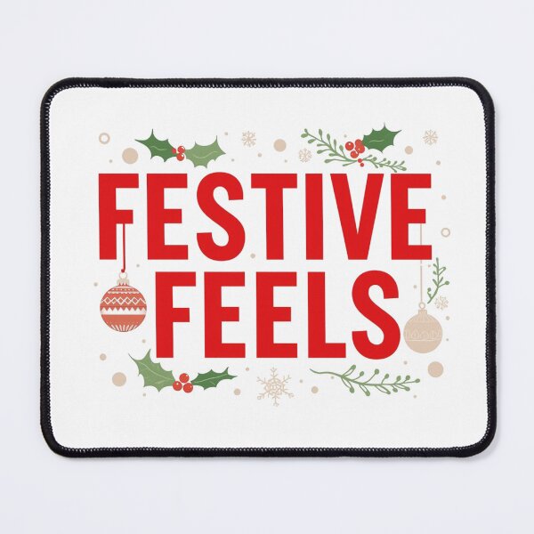 Item preview, Festive Feels Holiday Typography | Cozy Christmas & Winter Vibes Design designed and sold by Graphic Therapist.