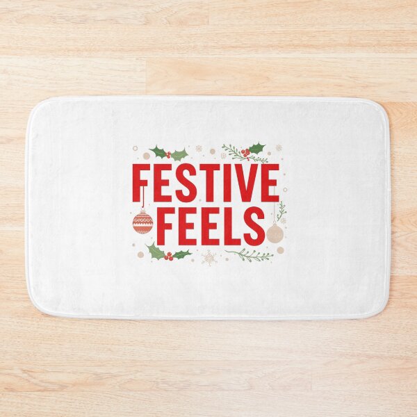 Item preview, Festive Feels Holiday Typography | Cozy Christmas & Winter Vibes Design designed and sold by Graphic Therapist.