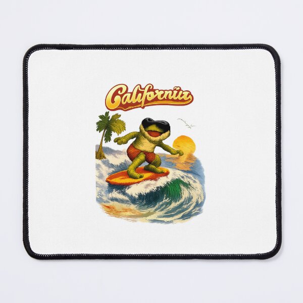 Item preview, Surfer frog in Californian waves designed and sold by Taoufik79-shop.