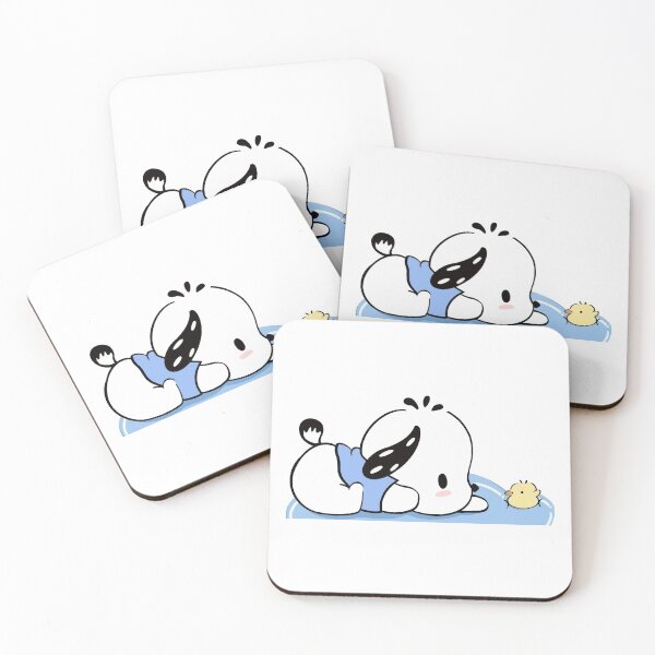 Item preview, Sleeping Pochacco with Duck Soft Cute Kawaii Art designed and sold by timjgt.