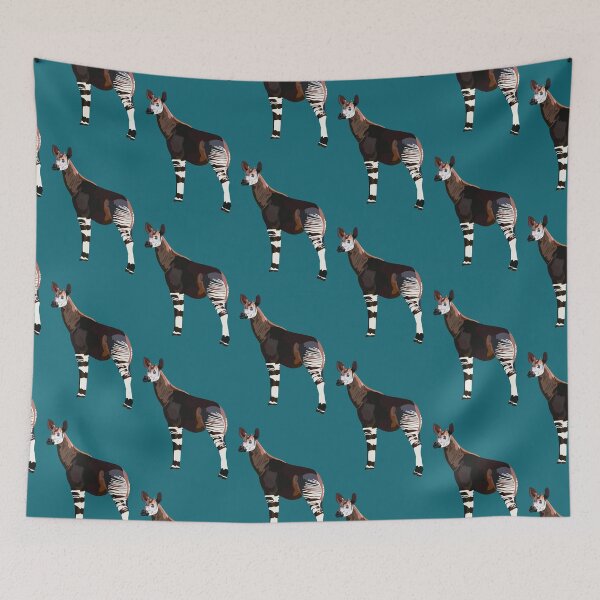 Item preview, O is for Okapi,Okapi Illustration – Unique Wildlife Art for Nature and Animal Lovers designed and sold by PrettylittlepastelUk.