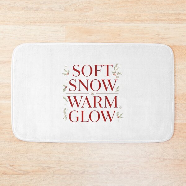 Item preview, Soft Snow & Warm Glow Cozy Christmas Quote | Winter Holiday Typography Design designed and sold by Graphic Therapist.