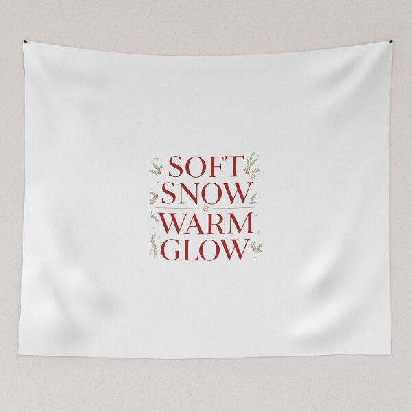 Item preview, Soft Snow & Warm Glow Cozy Christmas Quote | Winter Holiday Typography Design designed and sold by Graphic Therapist.
