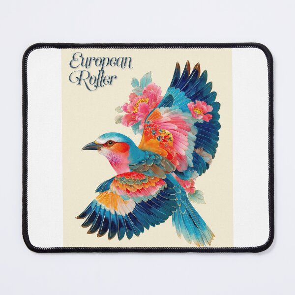 Item preview, Sky Bloom: European Roller in Vivid Flight designed and sold by ForeverPrintsOK.