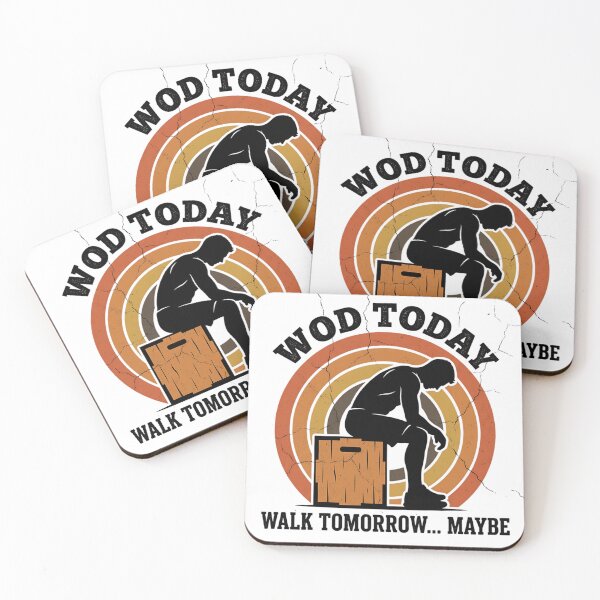 Item preview, Vintage Retro WOD Today Walk Tomorrow Maybe Crossfit designed and sold by HoruxDesign.