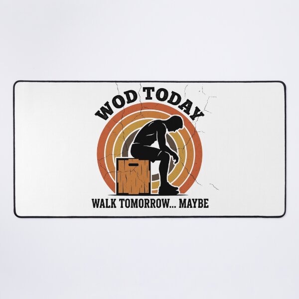 Item preview, Vintage Retro WOD Today Walk Tomorrow Maybe Crossfit designed and sold by HoruxDesign.